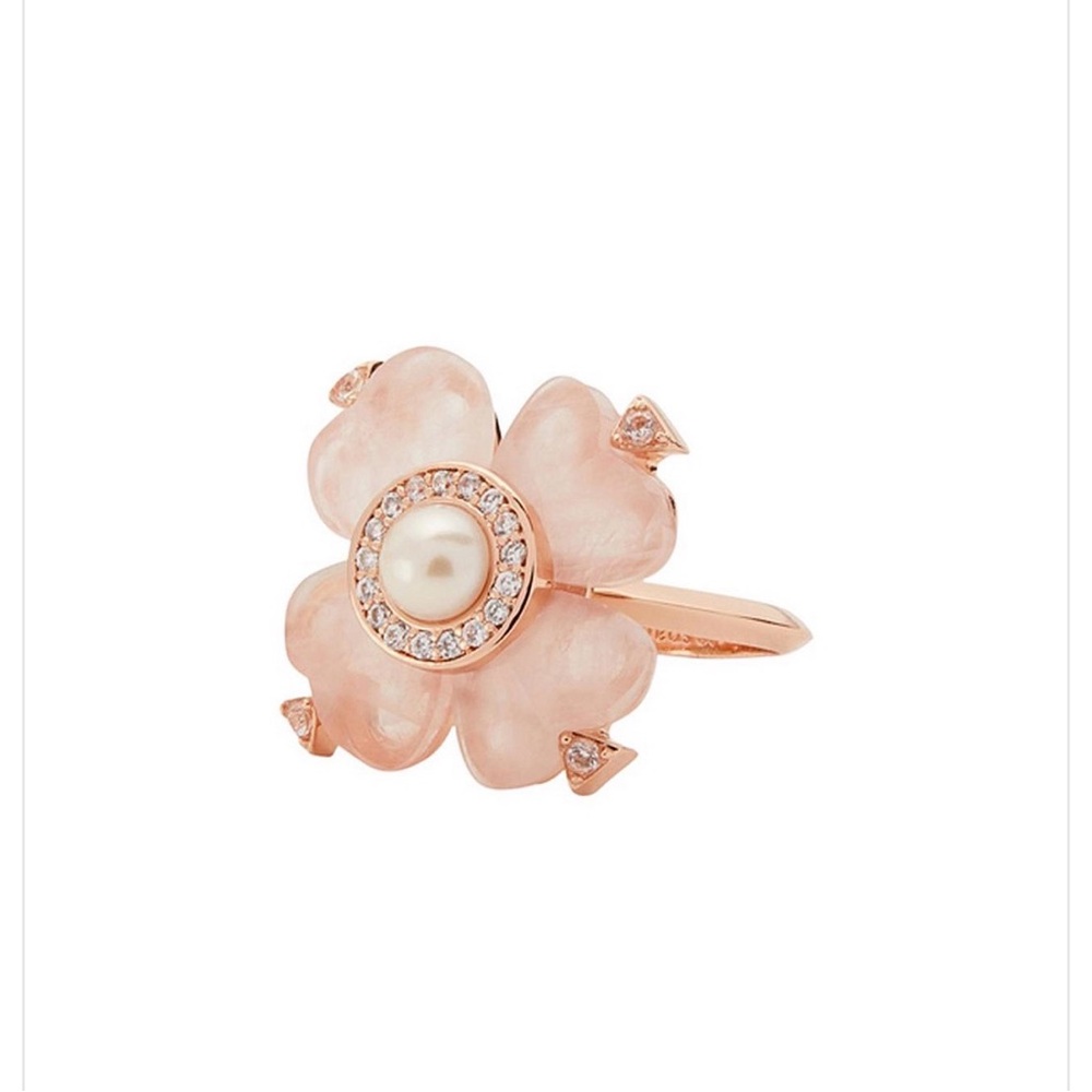 Kate Spade New York Spade Flower Blush Multi Ring NWT